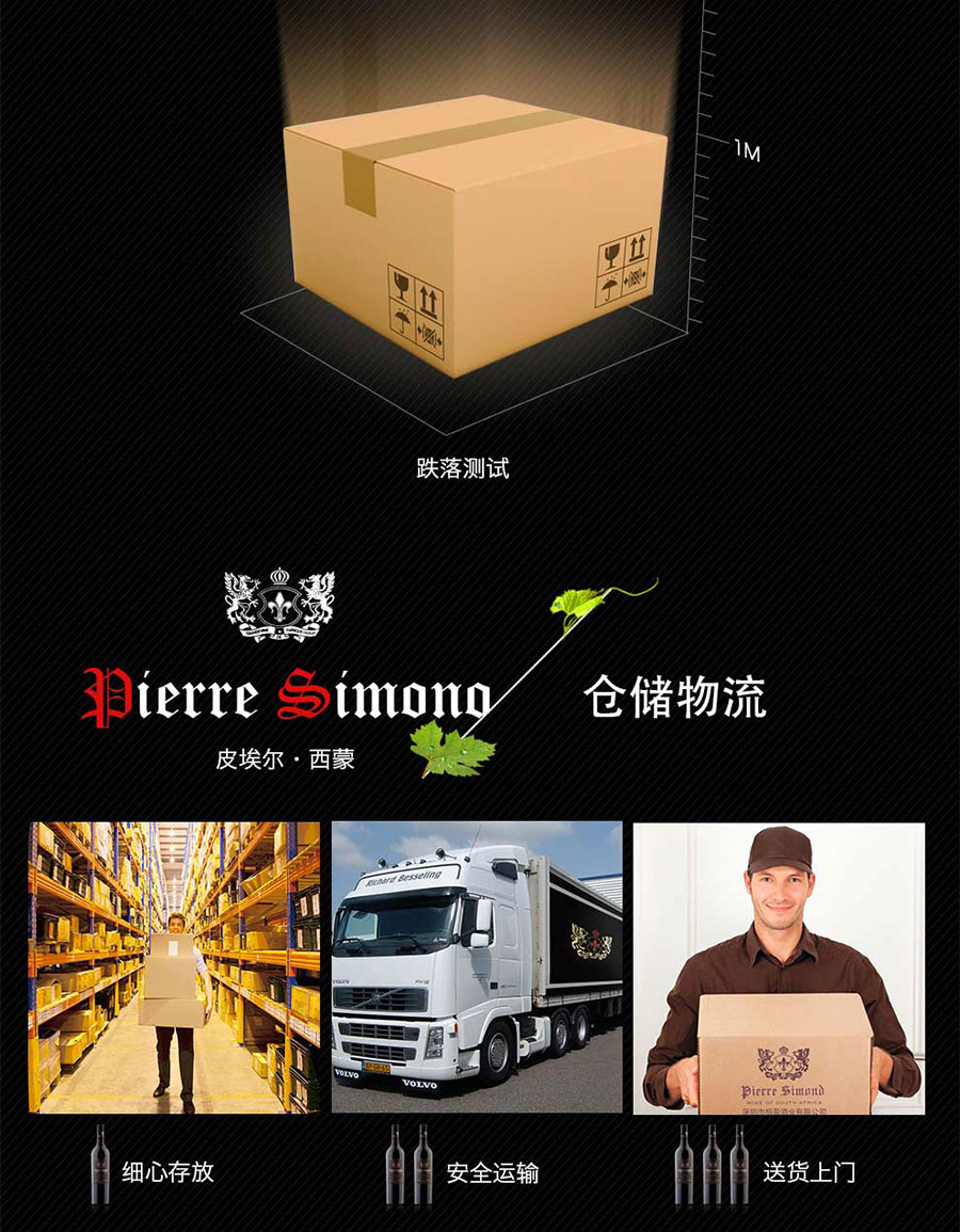 undefined 黑眼睛廣告為中非集團代理的南非著名紅酒——皮埃爾?西蒙設計的詳情頁